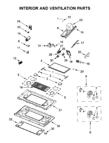 Interior And Ventilation Parts parts for Jenn-Air Microwave/Hood Combo YJMV9196CS4 from AppliancePartsPros.com