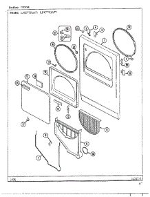 Door parts for Maytag Dryer LNC7751A71 from AppliancePartsPros.com