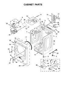 Cabinet Parts parts for Maytag Dryer YMED5500FW1 from AppliancePartsPros.com
