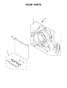 Door Parts parts for Maytag Dryer MED5500FC1 from AppliancePartsPros.com