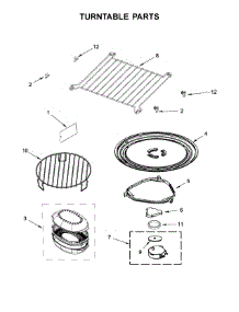Turntable Parts parts for Kitchenaid Microwave/Hood Combo YKMHC319EB2 from AppliancePartsPros.com