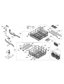 Spray Arms / Racks parts for Bosch Dishwasher SHX45P05UC/64 from AppliancePartsPros.com