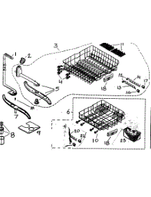 Racks parts for Bosch Dishwasher SHX46A02UC/14 from AppliancePartsPros.com