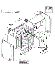 Tank Assy parts for Bosch Dishwasher SHX46A02UC/14 from AppliancePartsPros.com
