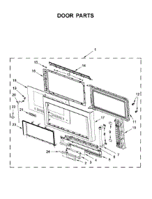 Door Parts parts for Kitchenaid Microwave/Hood Combo YKMHC319EBS3 from AppliancePartsPros.com