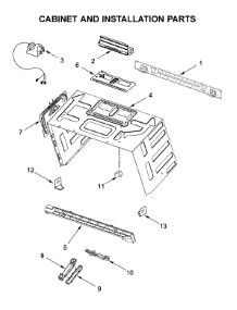 Cabinet And Installation Parts parts for Kitchenaid Microwave/Hood Combo YKMHC319EBS3 from AppliancePartsPros.com