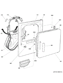 Front Panel & Door parts for Hot Point Dryer HTDX100ED2WW from AppliancePartsPros.com