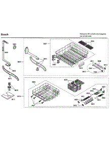 Rack parts for Bosch Dishwasher SHX46L15UC/35 from AppliancePartsPros.com