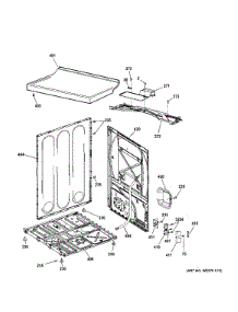 Cabinet & Top Panel parts for Hot Point Dryer HTDX100ED2WW from AppliancePartsPros.com