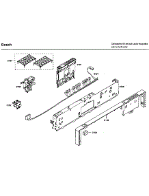 Control Panel parts for Bosch Dishwasher SHX46L15UC/35 from AppliancePartsPros.com