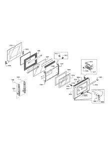 Door parts for Thermador Range PRD48JDSGU/05 from AppliancePartsPros.com