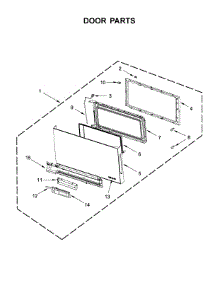 Door Parts parts for Jenn-Air Microwave/Hood Combo JMV8208CB5 from AppliancePartsPros.com