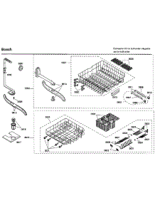 Rack parts for Bosch Dishwasher SHX46L15UC/53 from AppliancePartsPros.com
