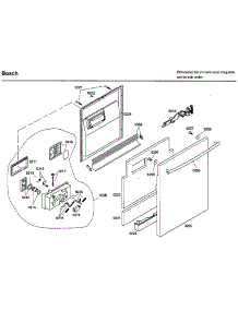 Door parts for Bosch Dishwasher SHX46L15UC/53 from AppliancePartsPros.com