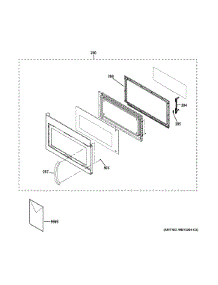 Door Parts parts for Hot Point Microwave/Hood Combo RVM5160RH1SS from AppliancePartsPros.com