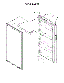 Door Parts parts for Maytag Upright Freezer MZF34X16DW04 from AppliancePartsPros.com