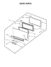 Door Parts parts for Jenn-Air Microwave/Hood Combo JMV9196CS3 from AppliancePartsPros.com
