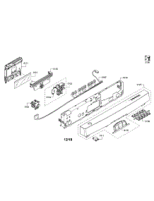 Console / Panel Facia parts for Bosch Dishwasher SHE43RF6UC/64 from AppliancePartsPros.com