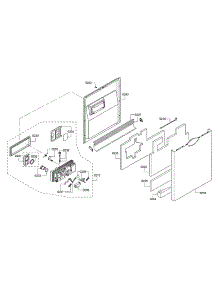 Dispenser / Door parts for Bosch Dishwasher SHE43RF6UC/64 from AppliancePartsPros.com