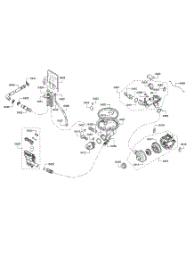 Heater / Pump / Water Inlet parts for Bosch Dishwasher SHE43RF6UC/64 from AppliancePartsPros.com