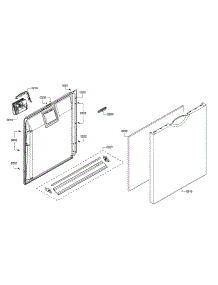 Door / Dispenser parts for Bosch Dishwasher SHE3ARL5UC/07 from AppliancePartsPros.com