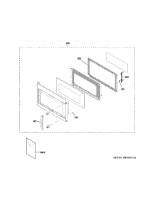 Door Parts parts for Hot Point Microwave/Hood Combo RVM5160DH3CC from AppliancePartsPros.com