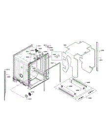 Tub parts for Bosch Dishwasher SHE3ARL5UC/07 from AppliancePartsPros.com