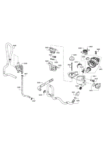 Water Inlet / Heat & Drain Pump parts for Bosch Dishwasher SHE3ARL5UC/07 from AppliancePartsPros.com
