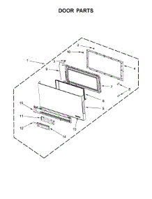 Door Parts parts for Jenn-Air Microwave/Hood Combo JMV8208CS3 from AppliancePartsPros.com