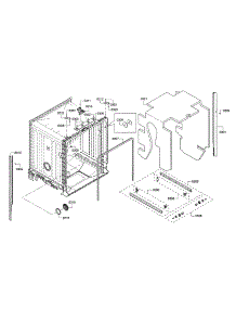 Tub parts for Bosch Dishwasher SHE3ARL5UC/08 from AppliancePartsPros.com