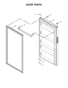 Door Parts parts for Maytag Upright Freezer MZF34X20DW03 from AppliancePartsPros.com