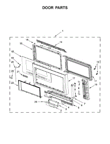Door Parts parts for Kitchenaid Microwave/Hood Combo KMHC319ESS4 from AppliancePartsPros.com