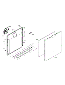 Door / Dispenser parts for Bosch Dishwasher SHE3ARL5UC/21 from AppliancePartsPros.com