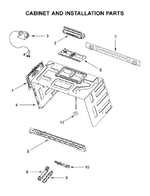 Cabinet And Installation Parts parts for Kitchenaid Microwave/Hood Combo KMHP519ESS2 from AppliancePartsPros.com
