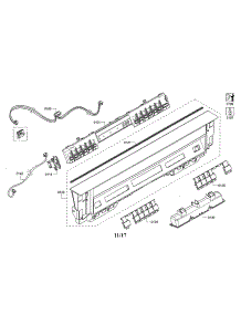 Facia Panel / Controls parts for Bosch Dishwasher SHE863WF2N/01 from AppliancePartsPros.com