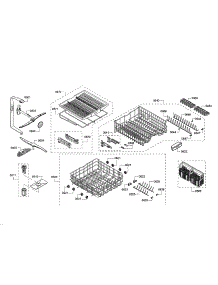 Racks / Spray Arm parts for Bosch Dishwasher SHE863WF2N/01 from AppliancePartsPros.com