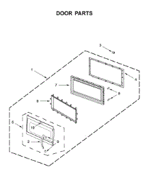 Door Parts parts for Kitchenaid Microwave/Hood Combo KMHS120EBS3 from AppliancePartsPros.com