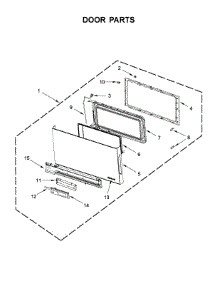Door Parts parts for Jenn-Air Microwave/Hood Combo JMV8208CS4 from AppliancePartsPros.com