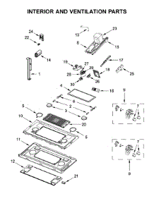 Interior And Ventilation Parts parts for Jenn-Air Microwave/Hood Combo JMV8208CS4 from AppliancePartsPros.com