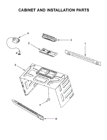 Cabinet And Installation Parts parts for Kitchenaid Microwave/Hood Combo KMHS120EBS3 from AppliancePartsPros.com