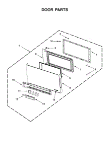 Door Parts parts for Jenn-Air Microwave/Hood Combo JMV8208CS5 from AppliancePartsPros.com