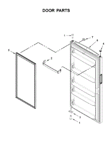 Door Parts parts for Maytag Upright Freezer MZF34X18FW03 from AppliancePartsPros.com