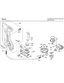 Pump parts for Bosch Dishwasher SHE9PT55UC/D5 from AppliancePartsPros.com