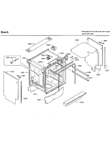 Cabinet parts for Bosch Dishwasher SHE9PT55UC/D5 from AppliancePartsPros.com