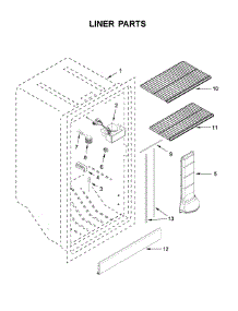 Liner Parts parts for Maytag Upright Freezer MZF34X18FW03 from AppliancePartsPros.com