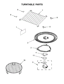 Turntable Parts parts for Jenn-Air Microwave/Hood Combo YJMV9196CB2 from AppliancePartsPros.com