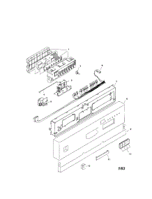 Fascia Panel parts for Bosch Dishwasher SHI4306UC/12 from AppliancePartsPros.com