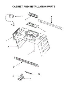 Cabinet And Installation Parts parts for Kitchenaid Microwave/Hood Combo KMHP519ESS1 from AppliancePartsPros.com