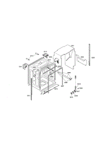 Tub parts for Bosch Dishwasher SHE68M05UC/53 from AppliancePartsPros.com
