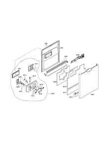 Door / Dispenser parts for Bosch Dishwasher SHE68M05UC/53 from AppliancePartsPros.com